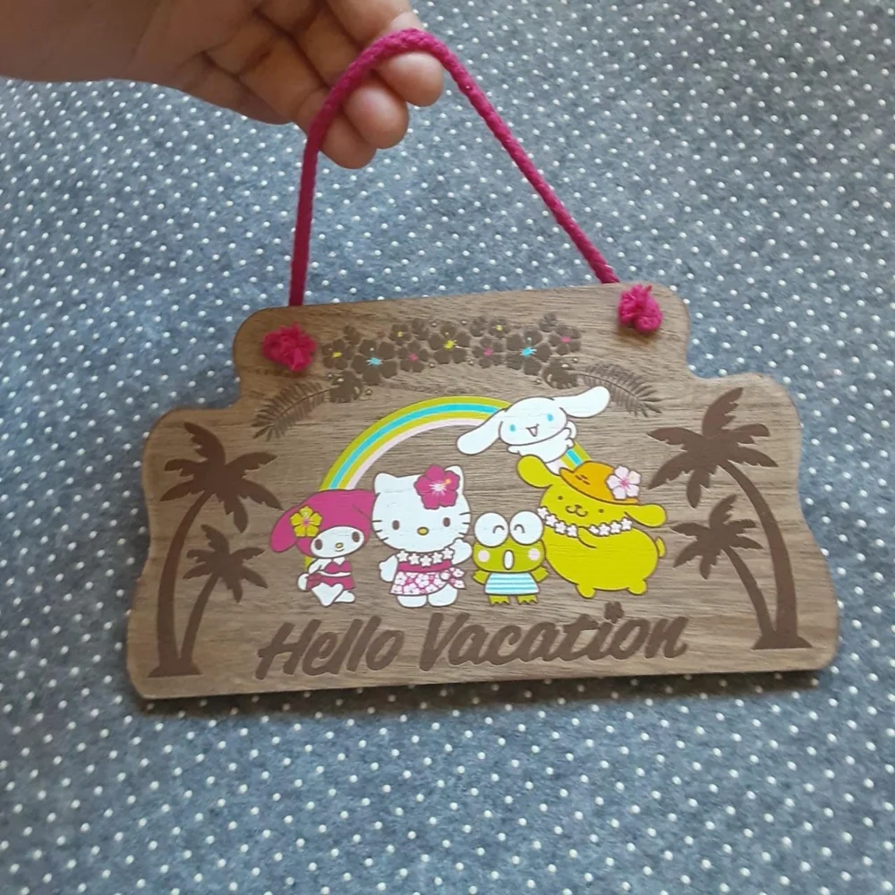 Sanrio hello vacation wooden sign